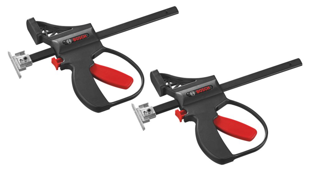 Image of Bosch FSN KZW Professional Circular Saw Clamps 2 Pack 