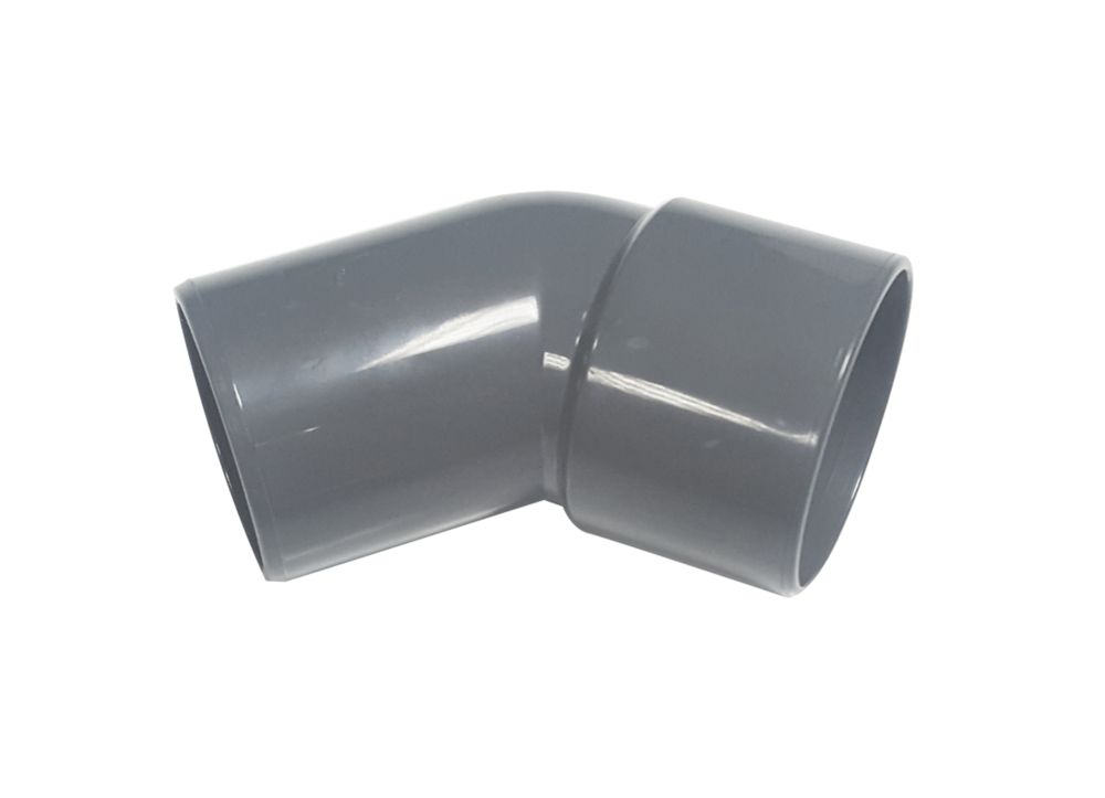 Image of FloPlast Solvent Weld Conversion Bend 135Â° Grey 40mm 5 Pack 