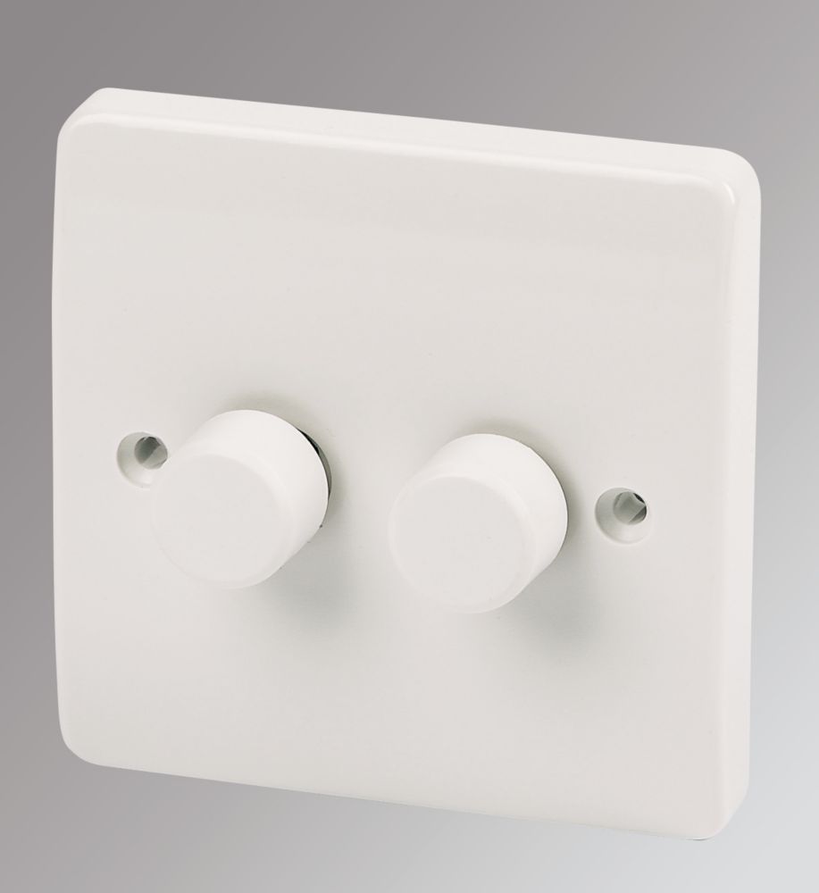 Image of MK Logic Plus 2-Gang 2-Way Dimmer Switch White 