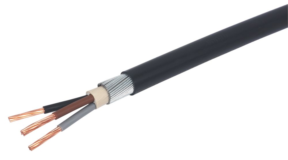 Image of Prysmian 6943X Black 3-Core 10mmÂ² Armoured Cable 25m Drum 