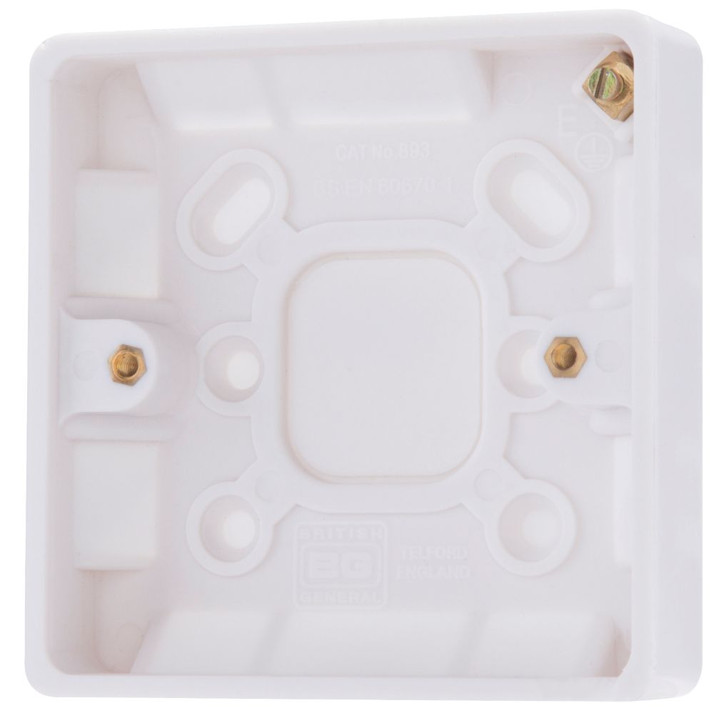 Image of British General 1-Gang Surface Pattress Surface Box 16mm 