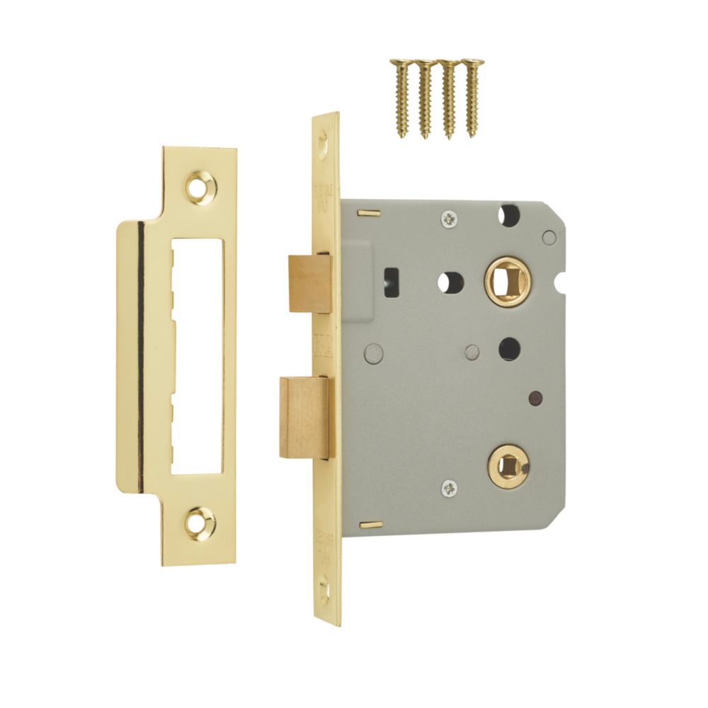 Image of ERA Brass Bathroom Lock 76mm Case - 56mm Backset 