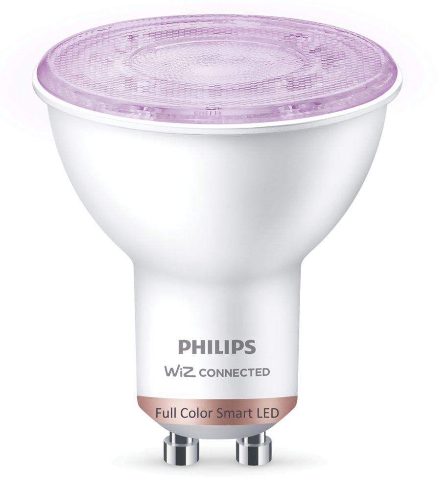 Image of Philips GU10 RGB & White LED Smart Light Bulb 4.7W 345lm 