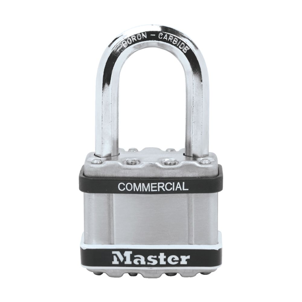 Image of Master Lock Excell Laminated Steel Weatherproof Long Shackle Padlock 51mm 