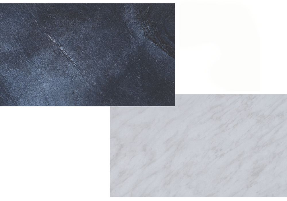 Image of Focal Point Slate / Alabaster Effect Laminate Hearth Panel 362mm x 1334mm 