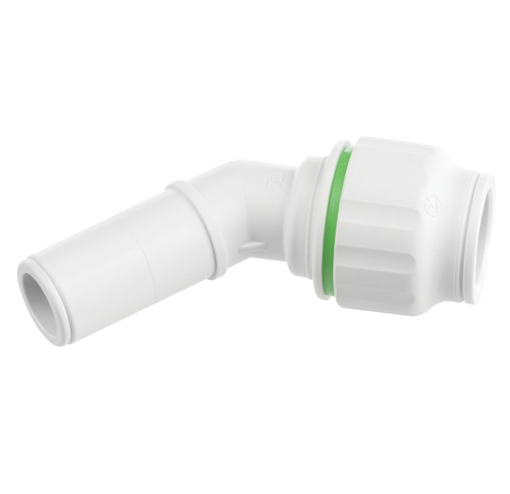 Image of Flomasta Twistloc Plastic Push-Fit Equal 135Â° Spigot Elbow 22mm 