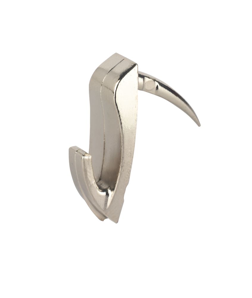 Image of Cobra WallBiter Hammer-In Picture Hook for Plasterboard & Wood Nickel 4 Pack 