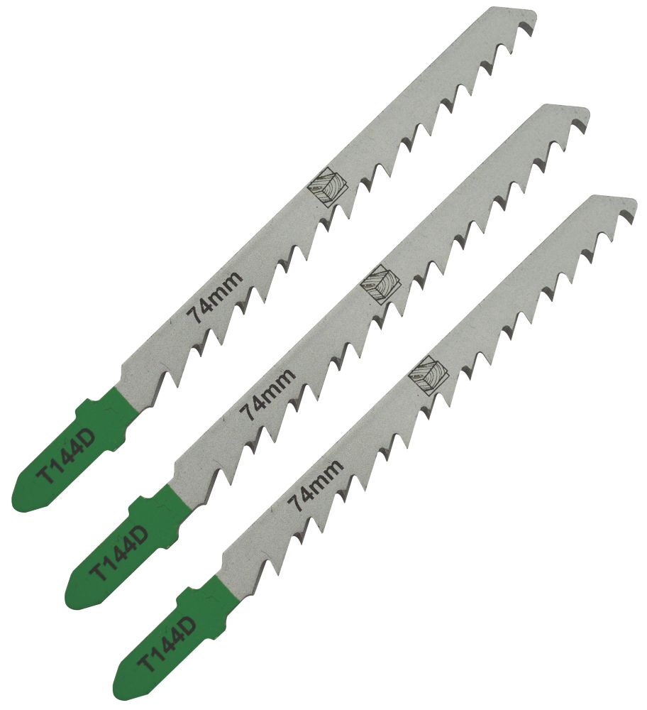 Image of SJG17504 T144D Softwood Jigsaw Blades 74mm 3 Pack 