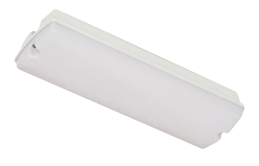 Image of Robus EBLANA Indoor & Outdoor Maintained Emergency Rectangular LED Bulkhead White 3.3W 160lm 