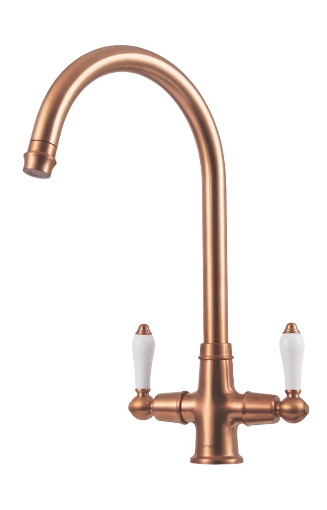Image of Clearwater Elegance Dual-Lever Monobloc Tap Brushed Copper PVD 