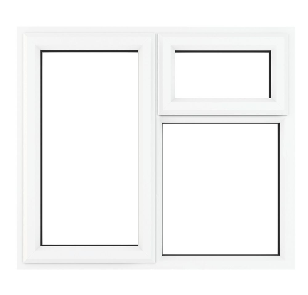 Image of Crystal Left-Hand Opening Clear Triple-Glazed Casement White uPVC Window 1190mm x 1115mm 