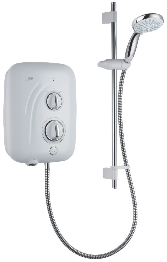 Image of Mira Elite SE White / Chrome 9.8kW Silent Pumped Electric Shower 