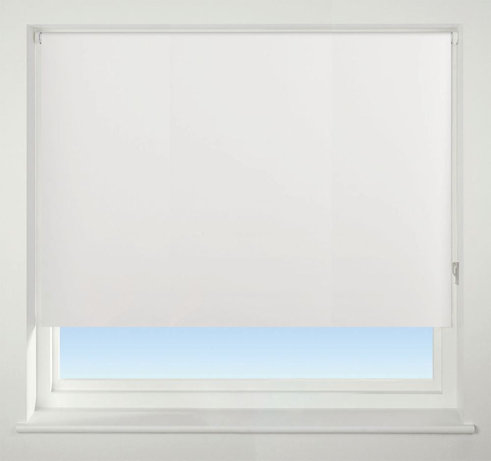 Image of Universal Polyester Roller Non-Blackout Blind Snow White 1800mm x 1700mm Drop 