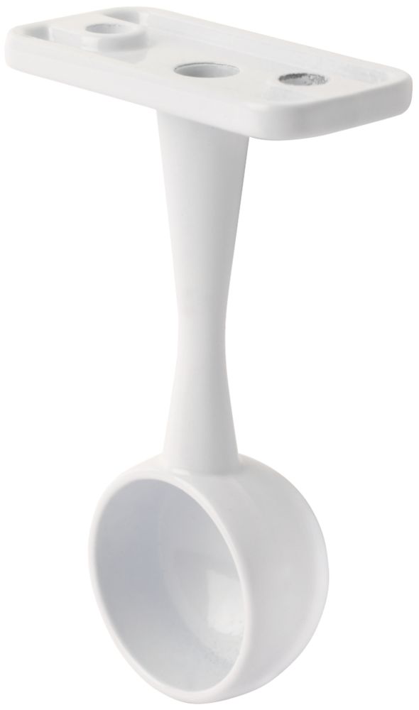 Image of Smith & Locke Rail End Brackets White 19mm 2 Pack 