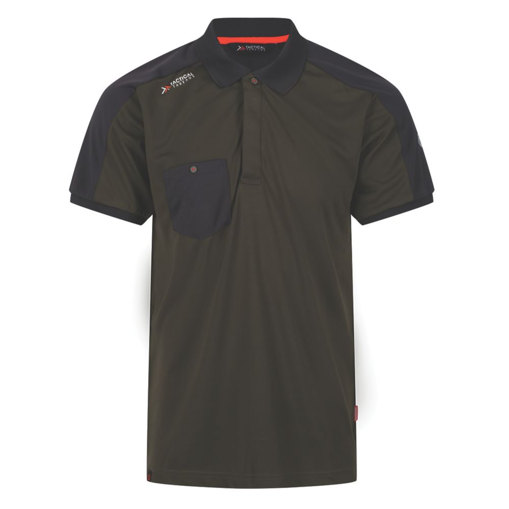 Image of Regatta Tactical Offensive Workwear Polo Shirt Dark Khaki Medium 39 1/2" Chest 