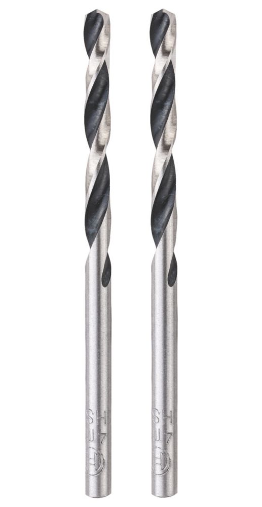 Image of Bosch Straight Shank Drill Bit 4mm x 75mm 2 Pack 