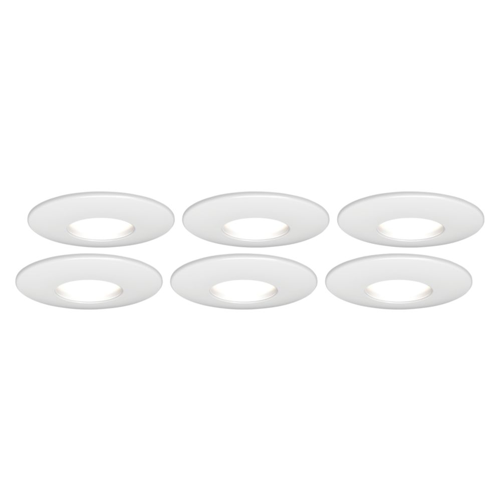 Image of 4lite Fixed Fire Rated LED Smart Downlight White 5W 440lm 6 Pack 