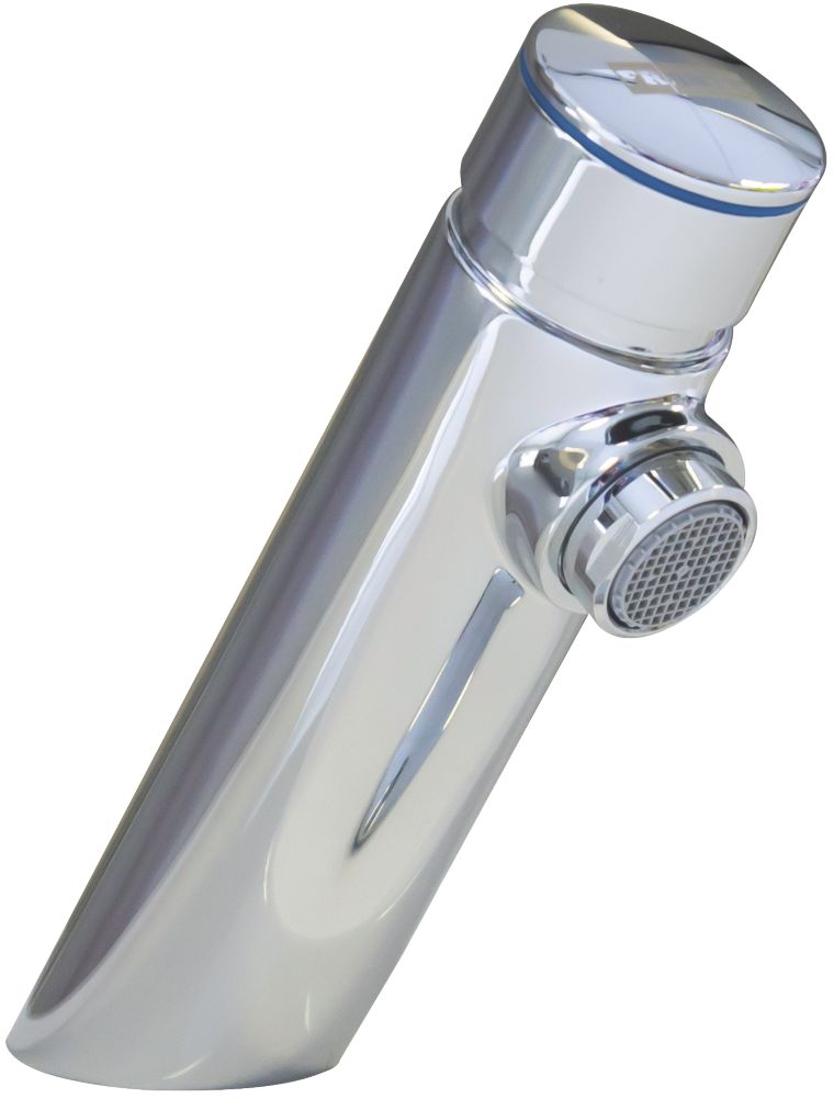 Image of F3S Self-Closing Non-Concussive Commercial Bathroom Pillar Tap Chrome 