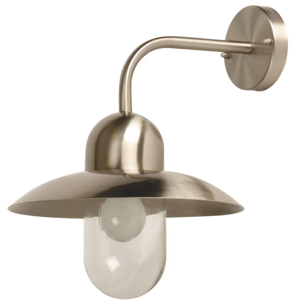 Image of Station Outdoor Circular Hanging Wall Light Stainless Steel 