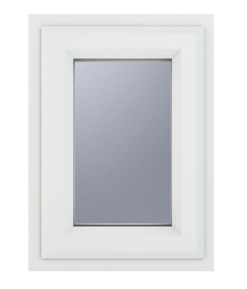 Image of Crystal Top Opening Obscure Triple-Glazed Casement White uPVC Window 820mm x 820mm 