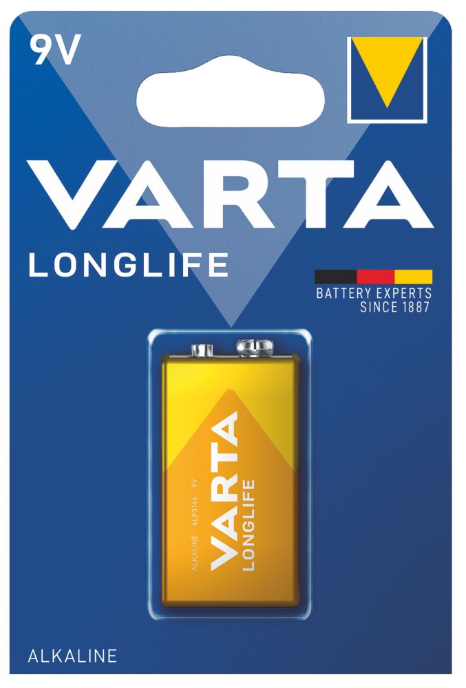 Image of Varta Longlife 9V Alkaline Battery 