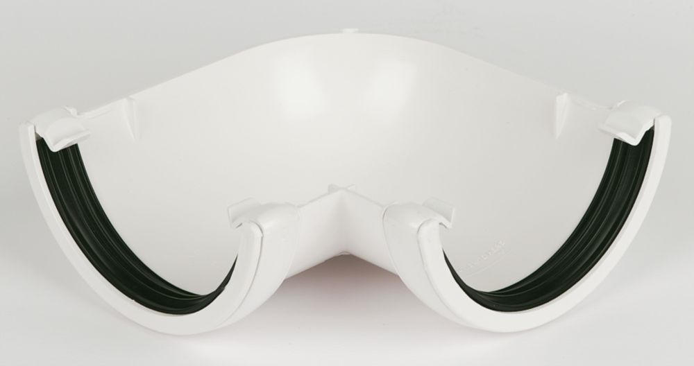 Image of FloPlast 90Â° Half Round Angle White 112mm 