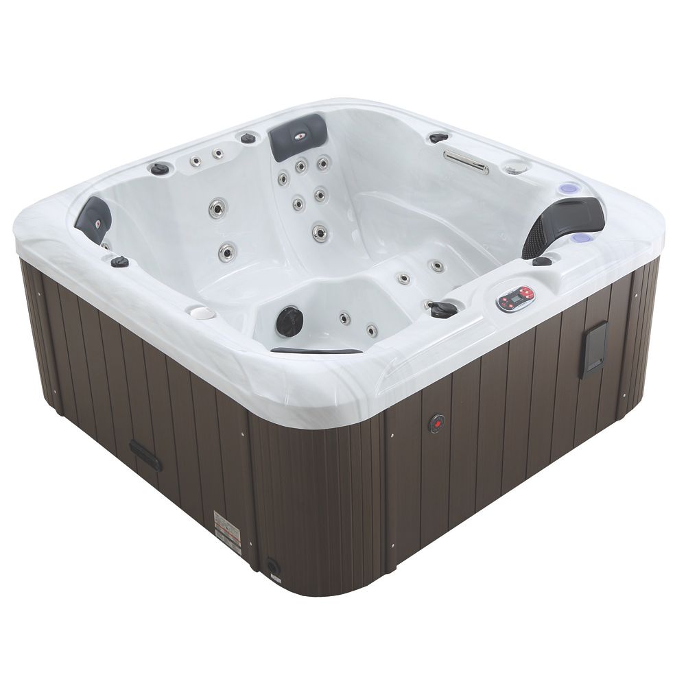 Image of Canadian Spa Company KH-10077 34-Jet Square 6 Person Acrylic Hot Tub 2m x 2m 