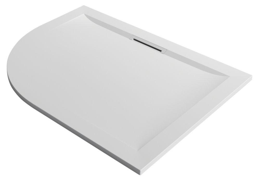 Image of Mira Flight Level Safe Offset Quadrant Shower Tray RH White 1200mm x 900mm x 25mm 