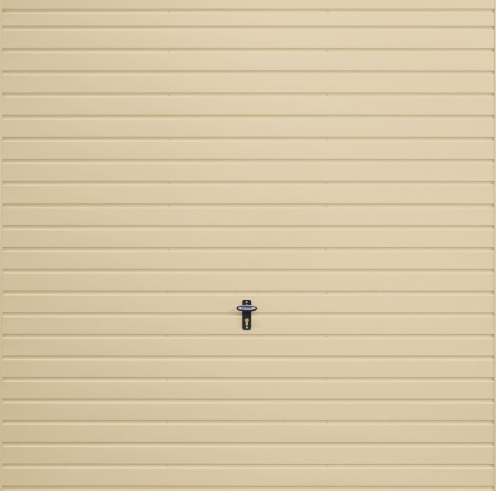 Image of Gliderol Horizontal 7' 6" x 6' 6" Non-Insulated Framed Steel Up & Over Garage Door Ivory 