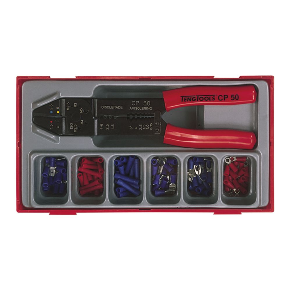 Image of Teng Tools Crimping Tool & Terminal Set 9" 