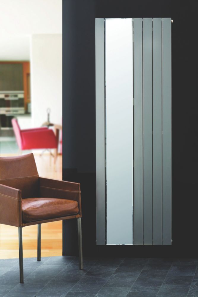 Image of Ximax Oceanus Mirror Designer Radiator 1800mm x 595mm Silver 2610BTU 