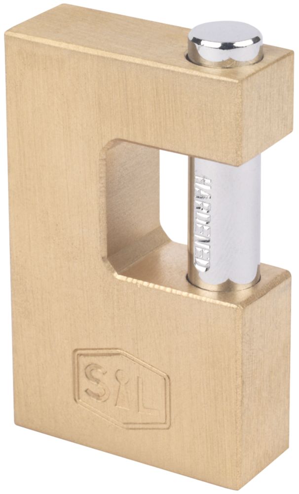 Image of Smith & Locke Brass Block Rectangular Padlock 60mm 