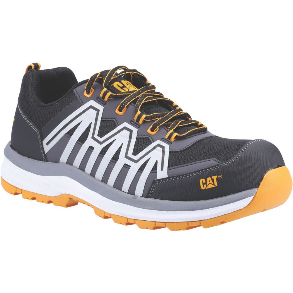Image of CAT Charge Metal Free Safety Trainers Black/Orange Size 8 