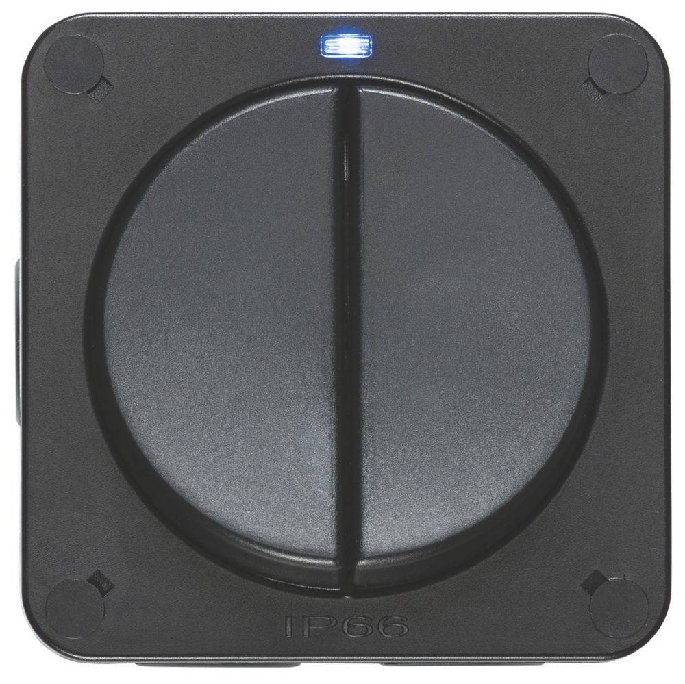 Image of Knightsbridge IP66 20AX 2-Gang 2-Way Weatherproof Outdoor Switch with LED 