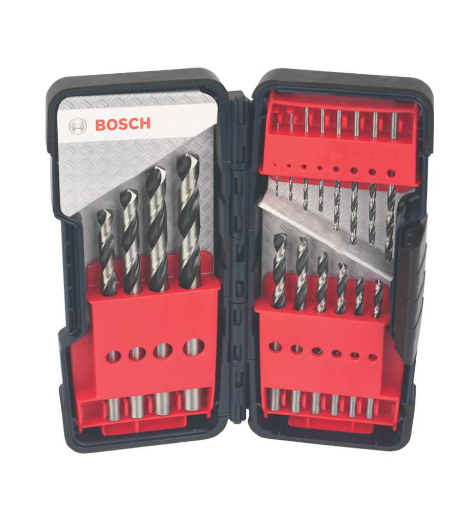 Image of Bosch PointTeQ Straight Shank Metal Drill Bit Set 18 Pieces 