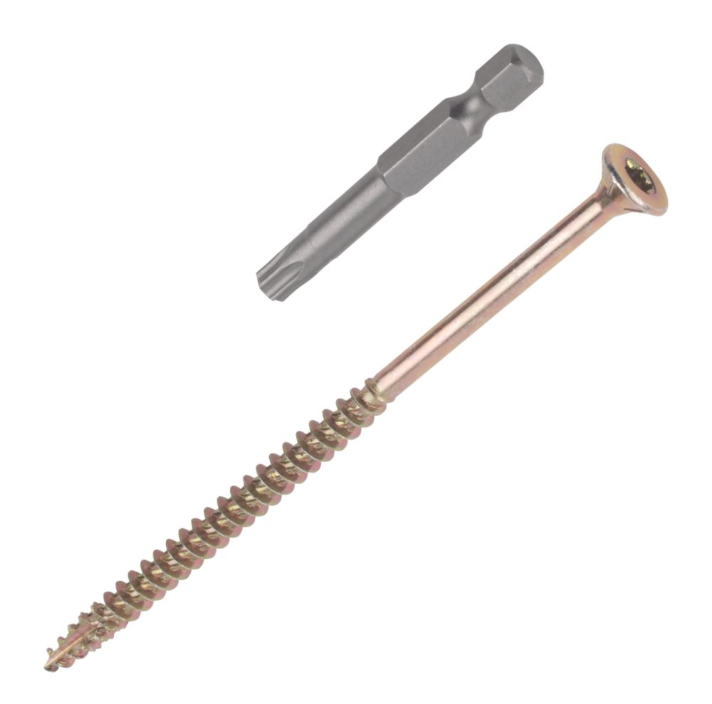 Image of Turbo II TX Double-Countersunk Thread-Cutting Multipurpose Screws 6mm x 90mm 100 Pack 
