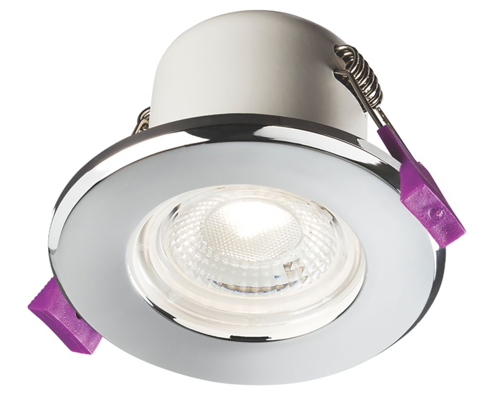 Image of Knightsbridge CFR Fixed Fire Rated LED Downlight Polished Chrome 5W 570lm 