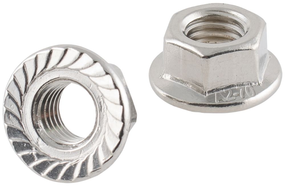 Image of Easyfix A2 Stainless Steel Flange Head Nuts M12 50 Pack 