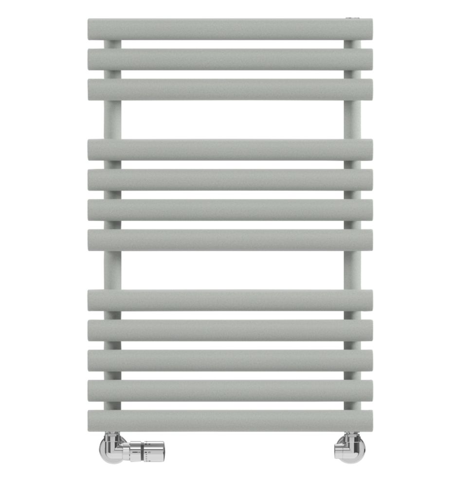 Image of Terma Rolo Towel Designer Towel Rail 755mm x 520mm Grey / Silver 1592BTU 