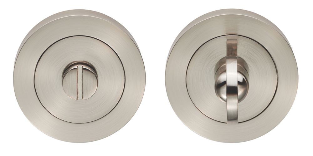 Image of Carlisle Brass Standard WC Thumbturn Set Satin Nickel 50mm 