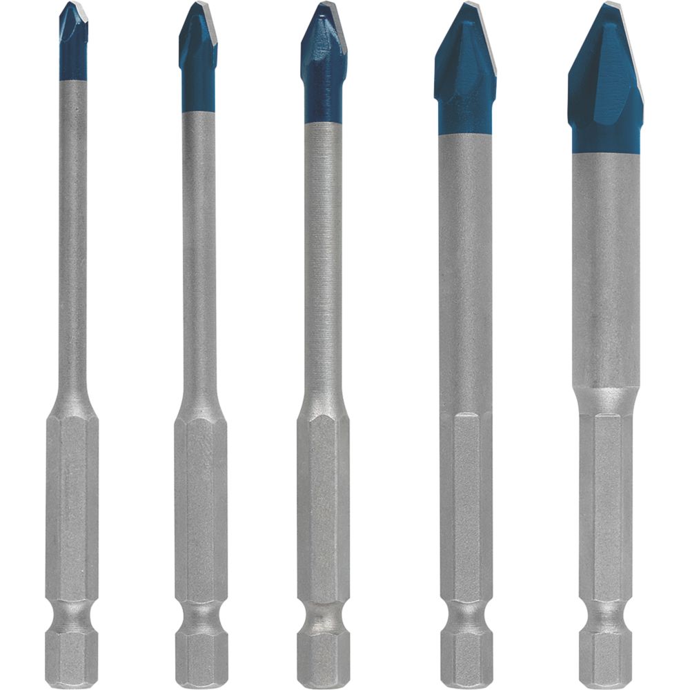 Image of Bosch Expert HEX-9 Hard Ceramic Tile Bit Set 5 Pack 