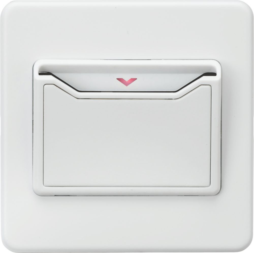 Image of Knightsbridge 32A Key Card Switch Matt White 