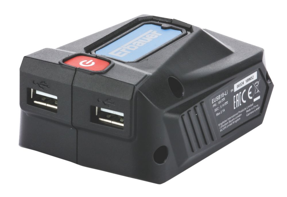 Image of Erbauer EUSB18-Li USB Charging Battery Adaptor 