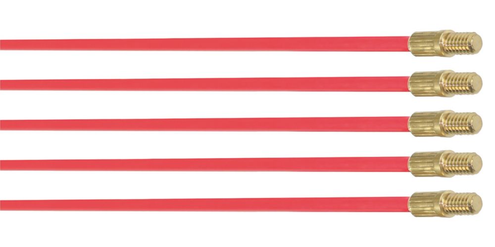 Image of Super Rod CR-RX5 5mm Flexible Red Cable Rods 5m 5 Pieces 