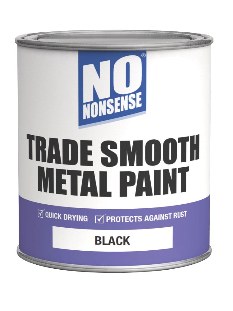 Image of No Nonsense Smooth Quick-Dry Smooth Metal Paint Black 750ml 