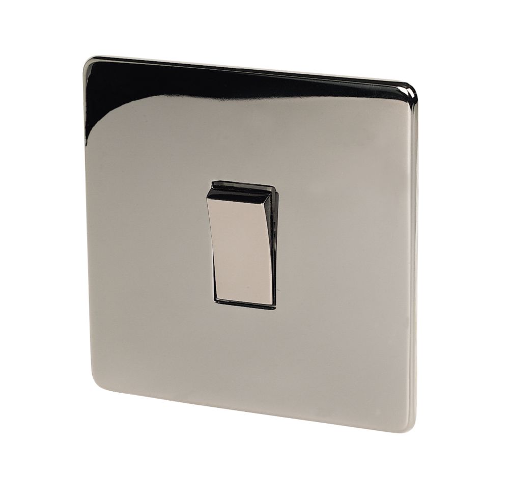 Image of Crabtree Platinum 10AX 1-Gang Intermediate Switch Black Nickel 