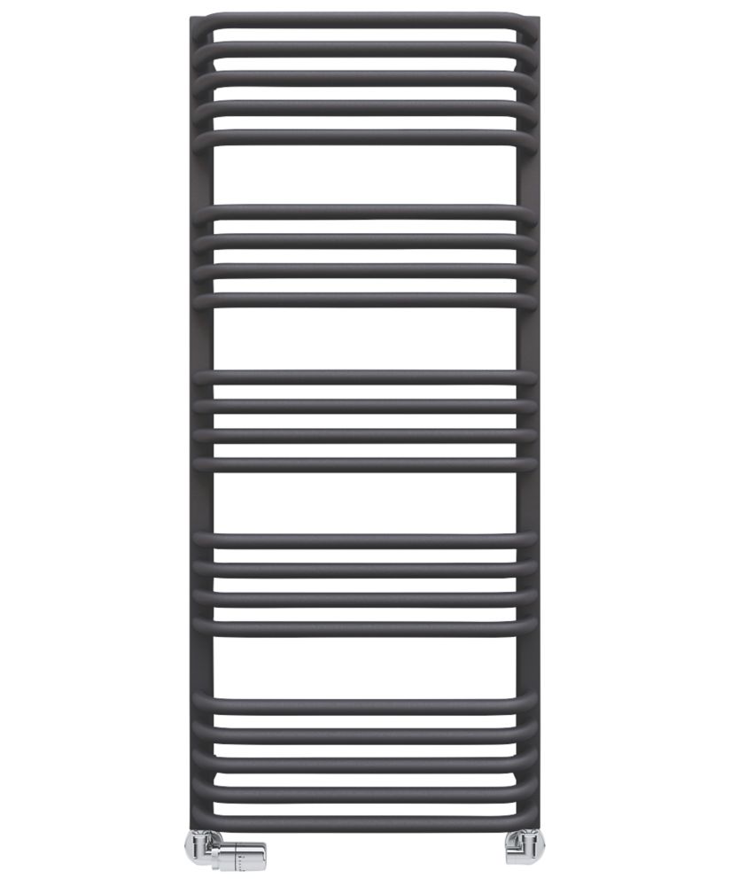 Image of Terma Alex Designer Towel Rail 1140mm x 500mm Dark Grey 2017BTU 