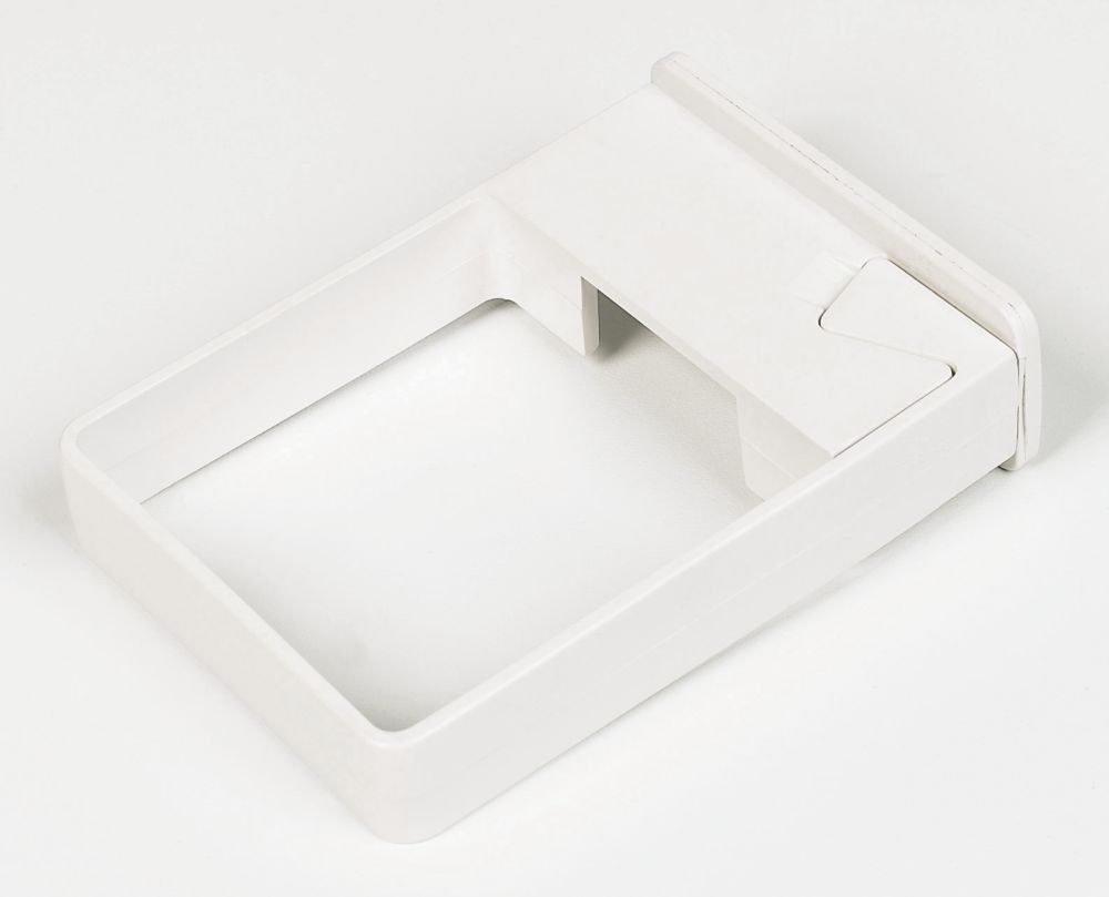 Image of FloPlast Square Line Square Easyfit Clips White 65mm 10 Pack 