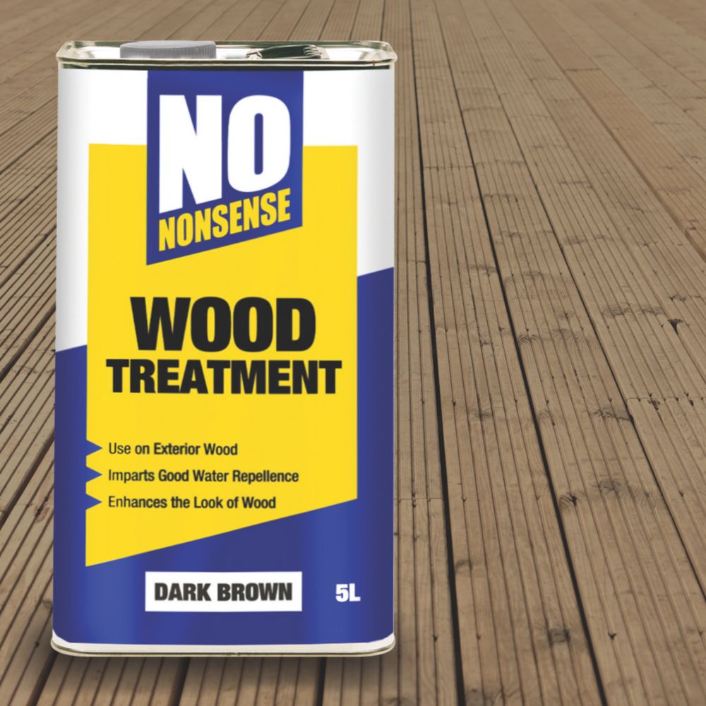 Image of No Nonsense Wood Treatment Dark Brown 5Ltr 