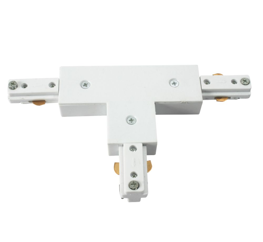 Image of Knightsbridge 1-Circuit T-Connector for Knightsbridge Track Lighting System White 